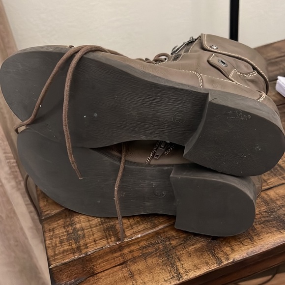 LAST CHANCE SALE - G by Guess Ankle Black Combat Boots - Picture 4 of 4